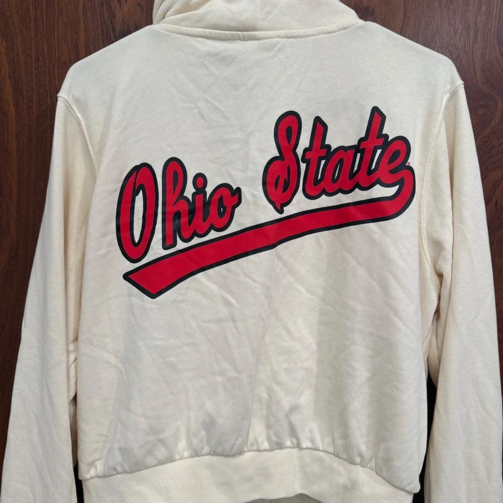 Nike Ohio State Buckeyes NCAA Cropped Full Zip Hoodie Jacket‎ - Small